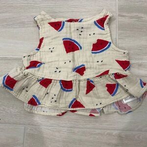 Cat and Jack Watermelon Ruffled Top